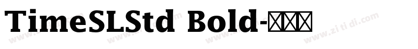 TimeSLStd Bold字体转换